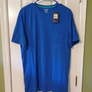 Chaps Blue Short Sleeve Tee Classic Crew Neck